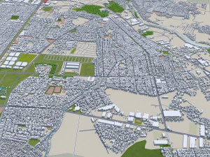 San Pedro Sula city Honduras 25km 3D Model