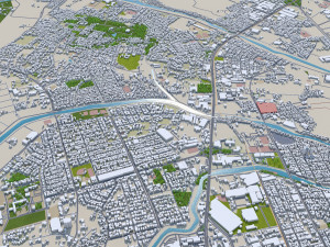 San Pedro Sula city Honduras 25km 3Dモデル