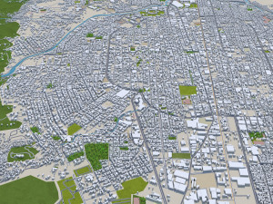 San Pedro Sula city Honduras 25km 3Dモデル