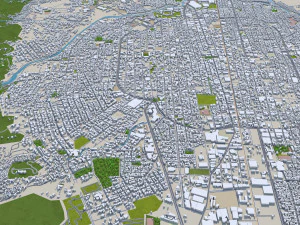San Pedro Sula city Honduras 25km 3D Model