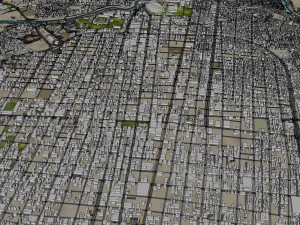 San Pedro Sula city Honduras 25km 3D Model