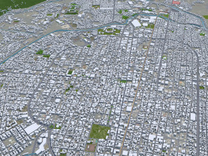 San Pedro Sula city Honduras 25km 3Dモデル