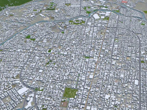 San Pedro Sula city Honduras 25km 3D Model