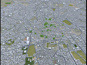 Sanaa city Yemen 30km 3D Model