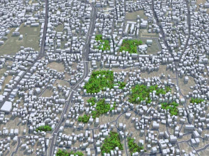 Sanaa city Yemen 30km 3D Model