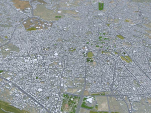 Sanaa city Yemen 30km 3D Model