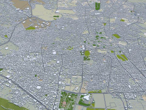 Sanaa city Yemen 30km 3D Model