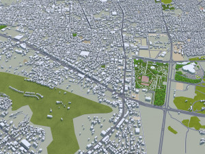 Sanaa city Yemen 30km 3D मॉडल