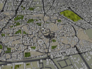 Sanaa city Yemen 30km 3D Model