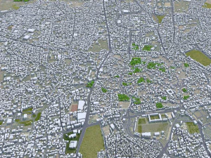 Sanaa city Yemen 30km 3D Model
