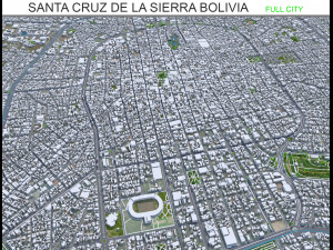 Santa Cruz de la Sierra city Bolivia 50km 3D Model