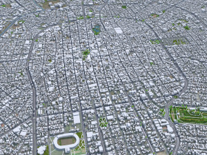 Santa Cruz de la Sierra city Bolivia 50km 3D मॉडल