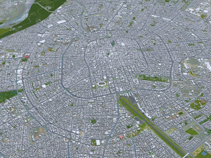 Santa Cruz de la Sierra city Bolivia 50km 3D मॉडल