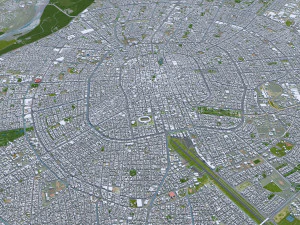 Santa Cruz de la Sierra city Bolivia 50km 3D Model