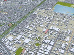 Santa Cruz de la Sierra city Bolivia 50km 3D मॉडल