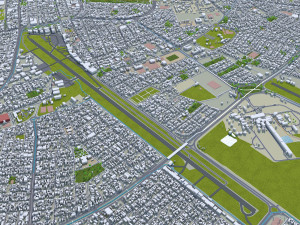 Santa Cruz de la Sierra city Bolivia 50km 3D मॉडल