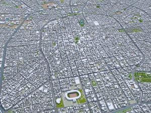 Santa Cruz de la Sierra city Bolivia 50km 3D मॉडल