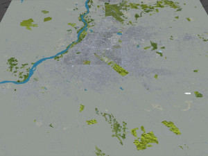 Santa Cruz de la Sierra city Bolivia 50km 3D मॉडल