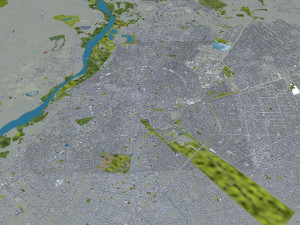 Santa Cruz de la Sierra city Bolivia 50km 3D मॉडल
