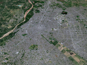 Santa Cruz de la Sierra city Bolivia 50km 3D मॉडल