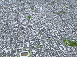 Santa Cruz de la Sierra city Bolivia 50km 3D मॉडल