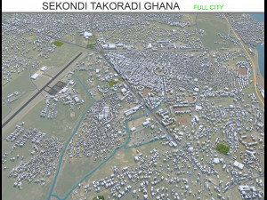 Sekondi city Takoradi Ghana 20km Model 3D