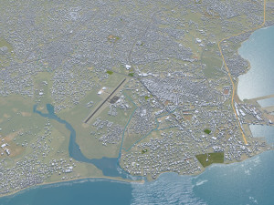 Sekondi city Takoradi Ghana 20km 3D Model