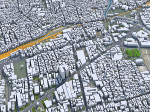 Semarang city Indonesia 30km 3D Model