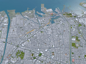 Semarang city Indonesia 30km 3D Model