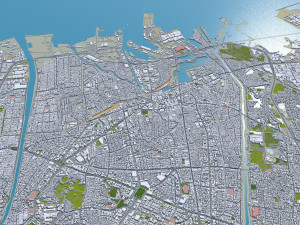 Semarang city Indonesia 30km 3D Model
