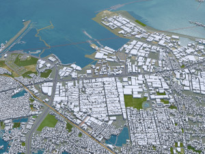 Semarang city Indonesia 30km 3D Model