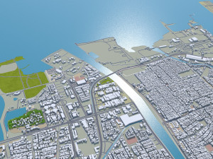 Semarang city Indonesia 30km 3D Model