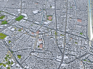 Semarang city Indonesia 30km 3D Model
