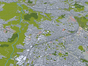 Semarang city Indonesia 30km 3D Model