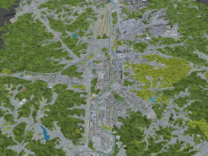 Seongnam si Gyeonggi do city South Korea 20km 3D-Modell