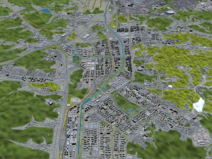 Seongnam si Gyeonggi do city South Korea 20km 3D-Modell