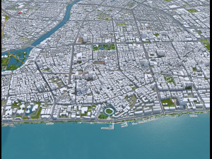 Shantou Guangdong Province city China 90km 3D Model