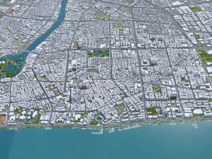 Shantou Guangdong Province city China 90km 3D Model