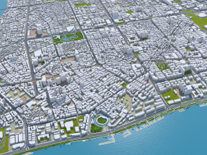 Shantou Guangdong Province city China 90km 3D Model