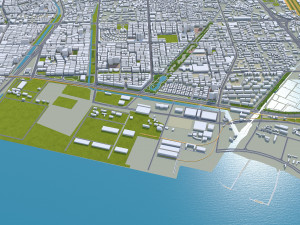 Shantou Guangdong Province city China 90km 3D Model