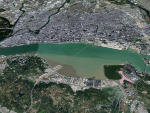 Shantou Guangdong Province city China 90km 3D Model
