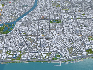 Shantou Guangdong Province city China 90km 3D Model