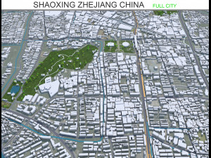 Shaoxing city Zhejiang China 70km 3D Model