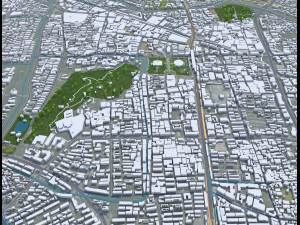 Shaoxing city Zhejiang China 70km 3D Model