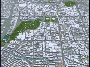 Shaoxing city Zhejiang China 70km 3D Model