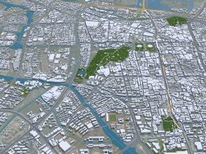 Shaoxing city Zhejiang China 70km 3D Model