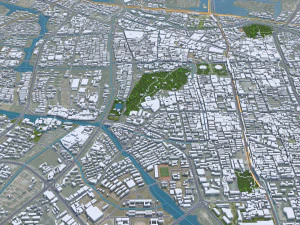 Shaoxing city Zhejiang China 70km 3D Model