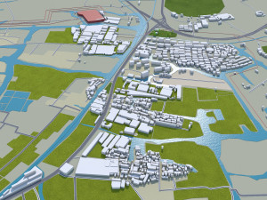 Shaoxing city Zhejiang China 70km 3D Model