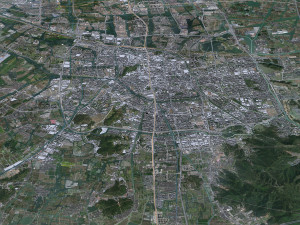 Shaoxing city Zhejiang China 70km 3D Model