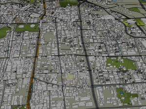 Shaoxing city Zhejiang China 70km 3D Model